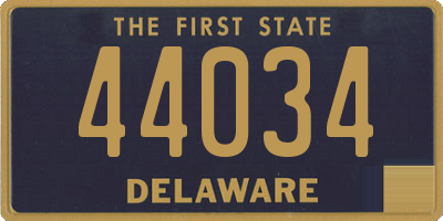 DE license plate 44034