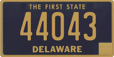 DE license plate 44043