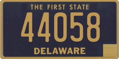 DE license plate 44058