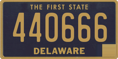 DE license plate 440666