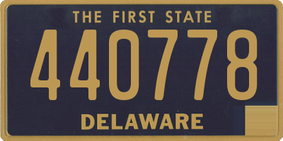 DE license plate 440778