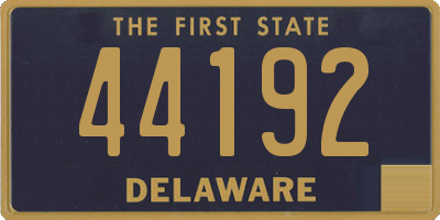 DE license plate 44192