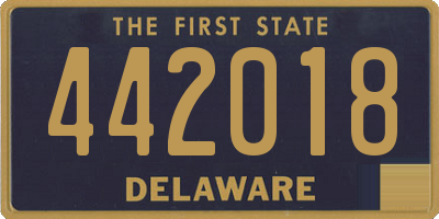 DE license plate 442018