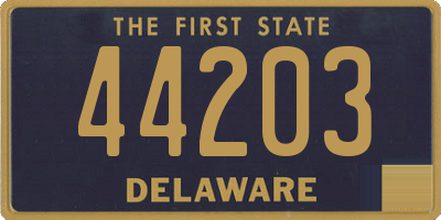 DE license plate 44203
