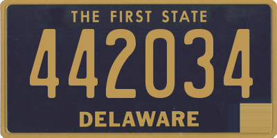 DE license plate 442034
