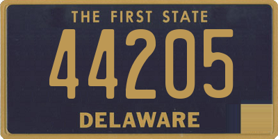 DE license plate 44205