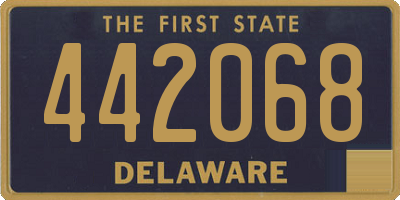 DE license plate 442068