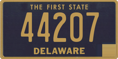 DE license plate 44207