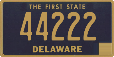 DE license plate 44222