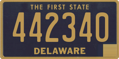 DE license plate 442340