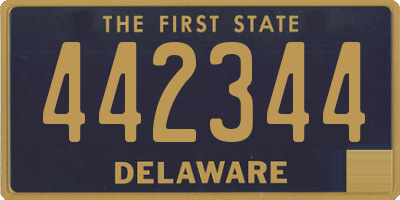 DE license plate 442344