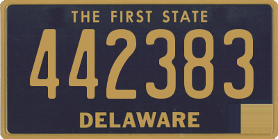 DE license plate 442383