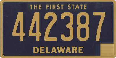 DE license plate 442387