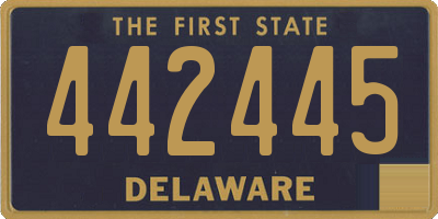 DE license plate 442445