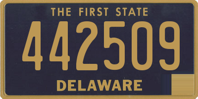 DE license plate 442509