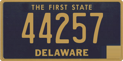 DE license plate 44257