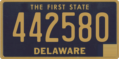 DE license plate 442580