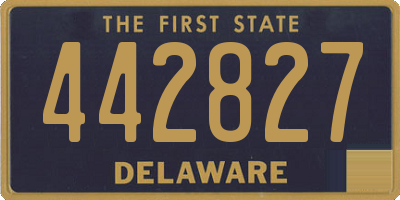 DE license plate 442827