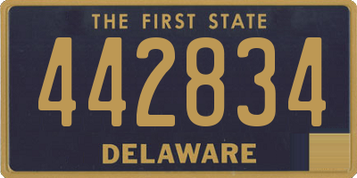 DE license plate 442834