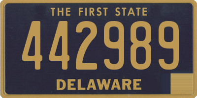 DE license plate 442989