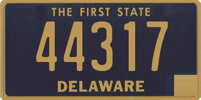 DE license plate 44317