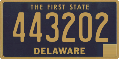 DE license plate 443202