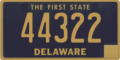 DE license plate 44322