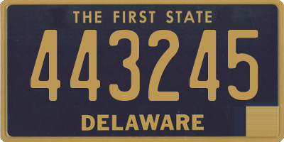 DE license plate 443245