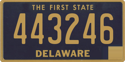 DE license plate 443246