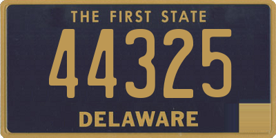 DE license plate 44325