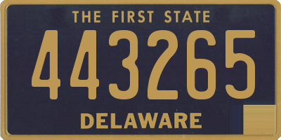 DE license plate 443265