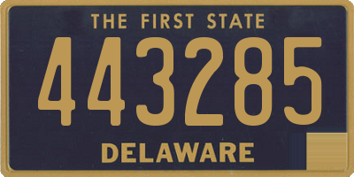 DE license plate 443285