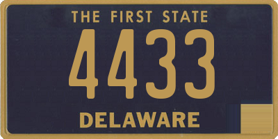 DE license plate 4433