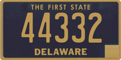 DE license plate 44332