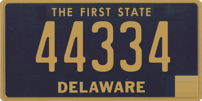 DE license plate 44334