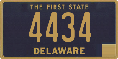 DE license plate 4434
