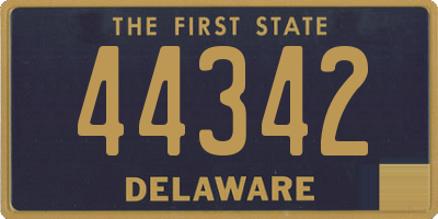 DE license plate 44342