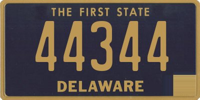 DE license plate 44344