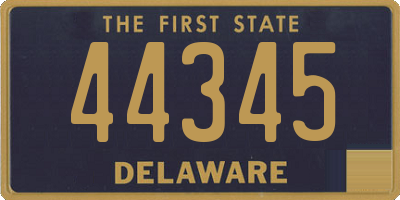 DE license plate 44345