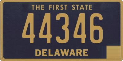DE license plate 44346