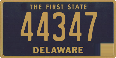 DE license plate 44347