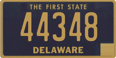 DE license plate 44348