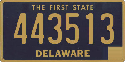 DE license plate 443513