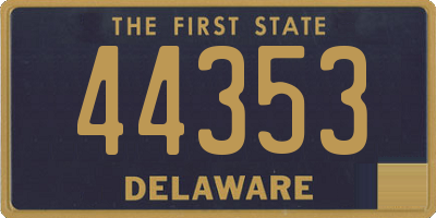 DE license plate 44353