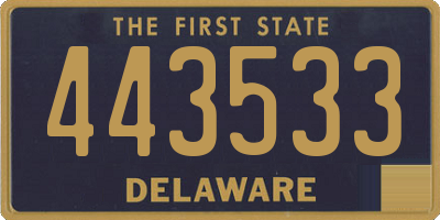 DE license plate 443533
