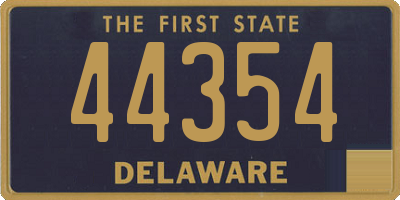 DE license plate 44354