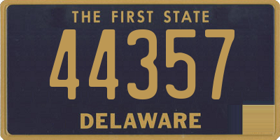 DE license plate 44357