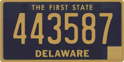 DE license plate 443587