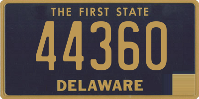 DE license plate 44360