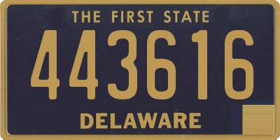 DE license plate 443616